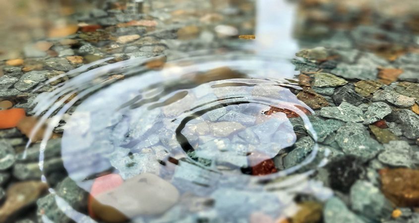 Honorable Mention: "Ripples and Rocks," Stuart Nelson, Hilltop High School