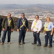 Ed Pedrazzi (third from right) with his team during his time as VWD Water Operations Supervisor, including current and retired Vallectos Water District employees (L to R) Joey Shore, Rocky Eltzroth, Shawn Askine, Pedrazzi, Cheryl Minichilli, and Richard Arballo. Photo: Vallecitos Water District