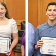 Helix Water District scholarship winners in 2023 Lily Martinez and Stephen Abkin. Photo: Helix Water District 2024 college scholarships