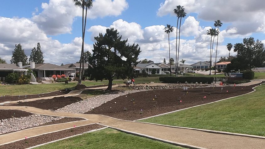 Rebate programs helped to make the Lake San Marcos Mall III HOA project cost-neutral for homeowners. Photo: Vallecitos Water District