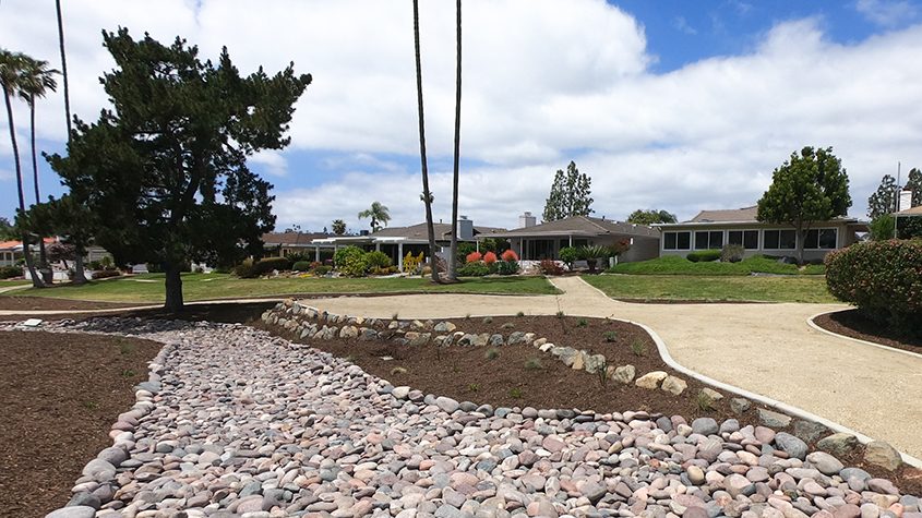 The landscape makeover project solicited input from homeowners to provide new amenities. Photo: Vallecitos Water District makeover conserves water