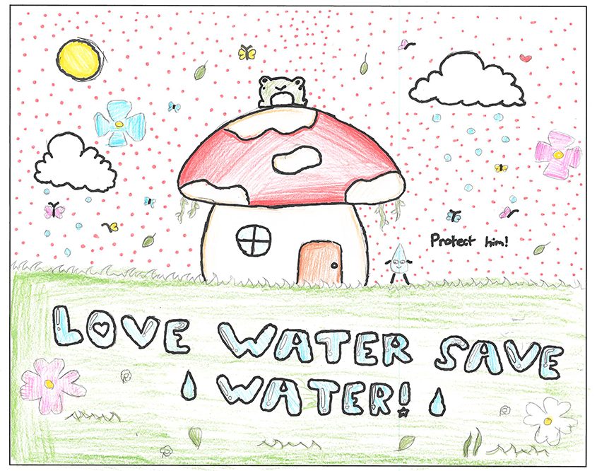 Third place poster winner by student Caroline Noesgaard. Photo: Vista Irrigation District