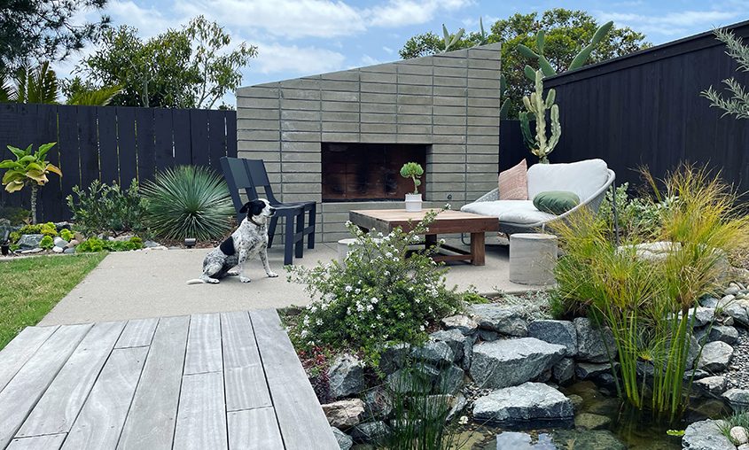 Even the family dog feels right at home in the winning design. Photo: Olivenhain Municipal Water District