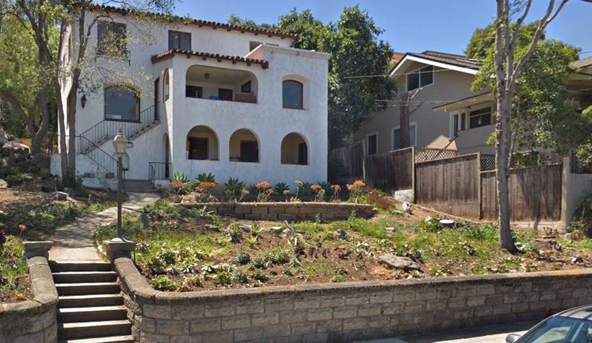 The Hennings home prior to its landscape makeover. Photo: Helix Water District lush landscape