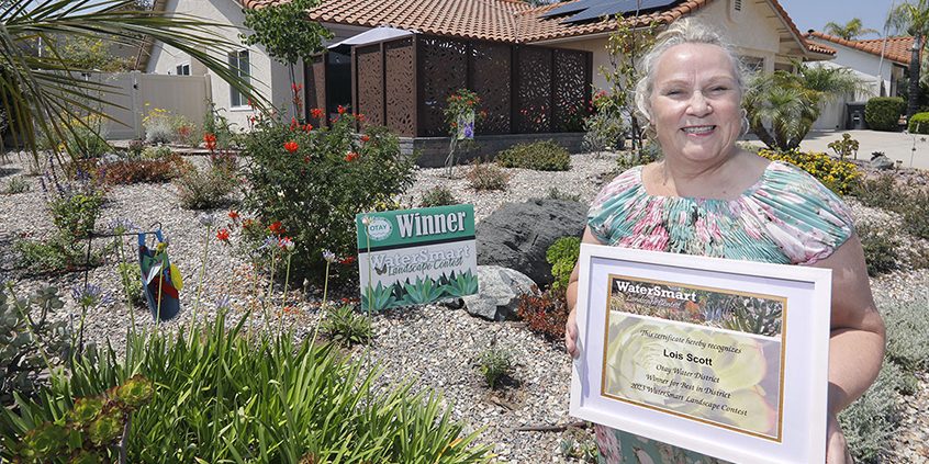 Retired nurse Lois Scott's winning makeover transformed her El Cajon home's front yard into "Nana's Garden." Photo: Otay Water District