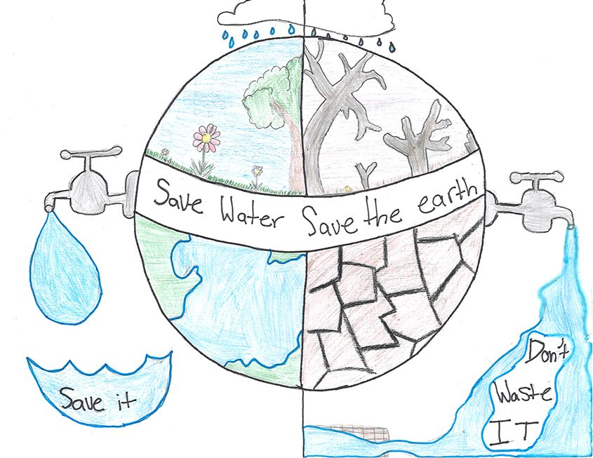 Third place: Alyssa Burkard, sixth grade, Hillsdale Middle School. Photo: Otay Water District Six Student artists