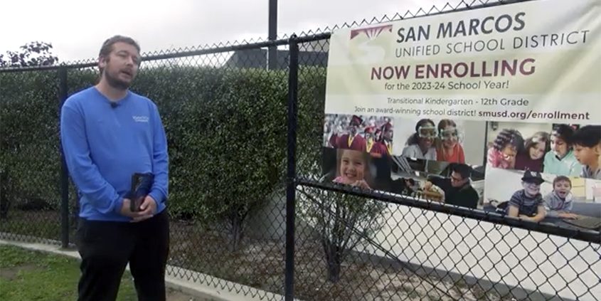 Austin Black, water conservation specialist for Waterwise Consulting, is overseeing the San Marcos School District water audit project. Photo: Vallecitos Water District