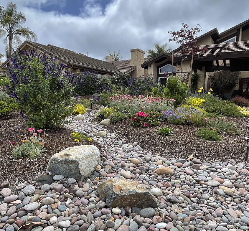 Melanie Cullen's new design incorporates a dry riverbed. Photo: San Dieguito Water District