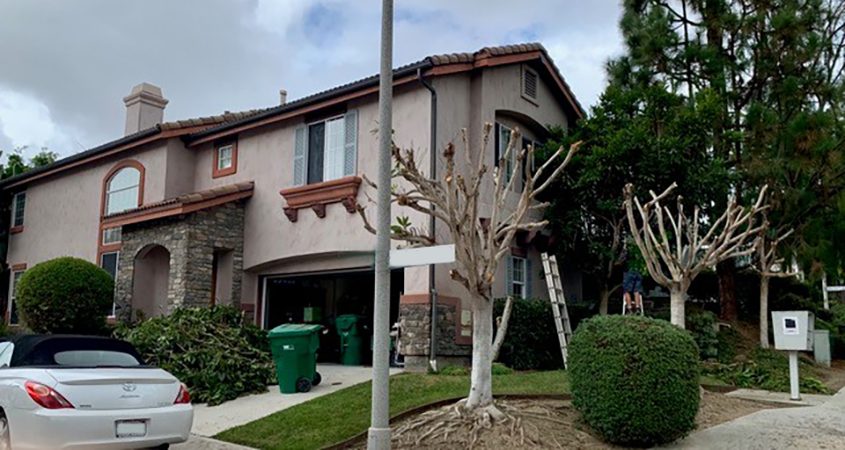 Dean Williams' home before his winning landscape makeover. Photo: Vallecitos Water District 2023