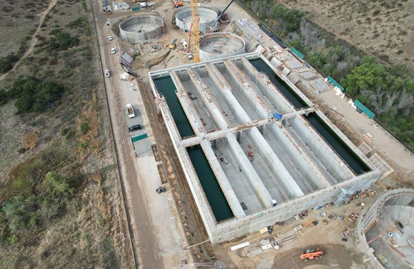 When completed, the water recycling facility will be able to treat 16 million gallons of water per day (MGD). The advanced water purification facility will be able to process 11.5 MGD. Photo: East County AWP
