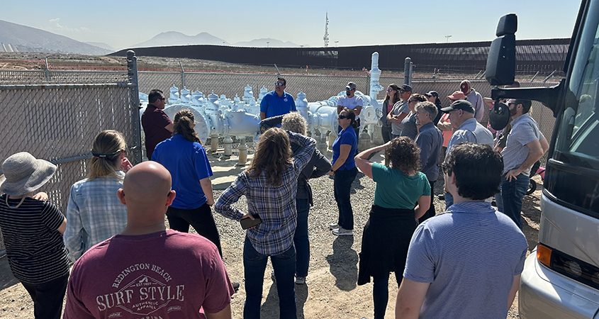 Reclamation Planning Conference attendees tour the U.S./Mexico border. Photo: US Bureau of Reclamation