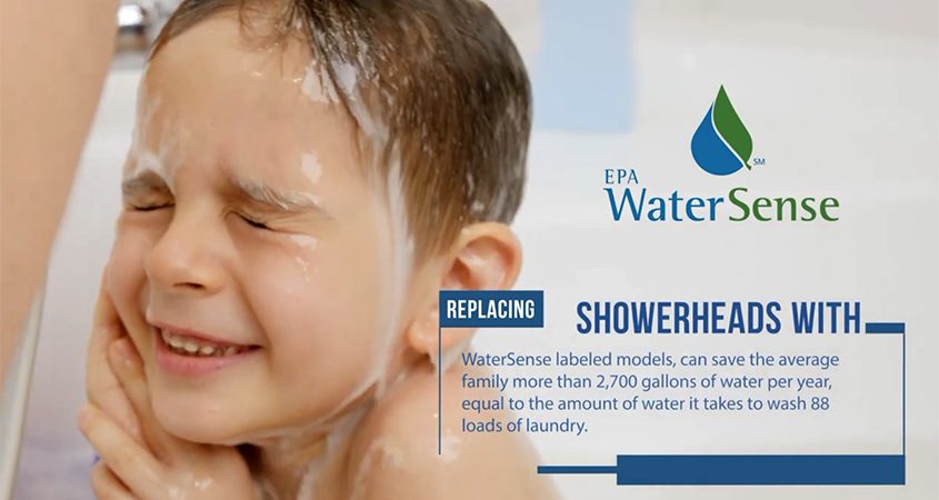 Each video focused on educating consumers about creating a WaterSense home. “Shower With Power” is one of the favorites, released in September 2022. Photo: Vallecitos Water District