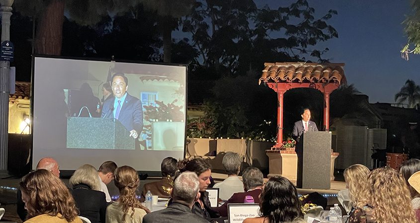 San Diego Mayor Todd Gloria congratulated winners at the San Diego Press Club Journalism Awards. Photo: San Diego County Water Authority Press Club Awards