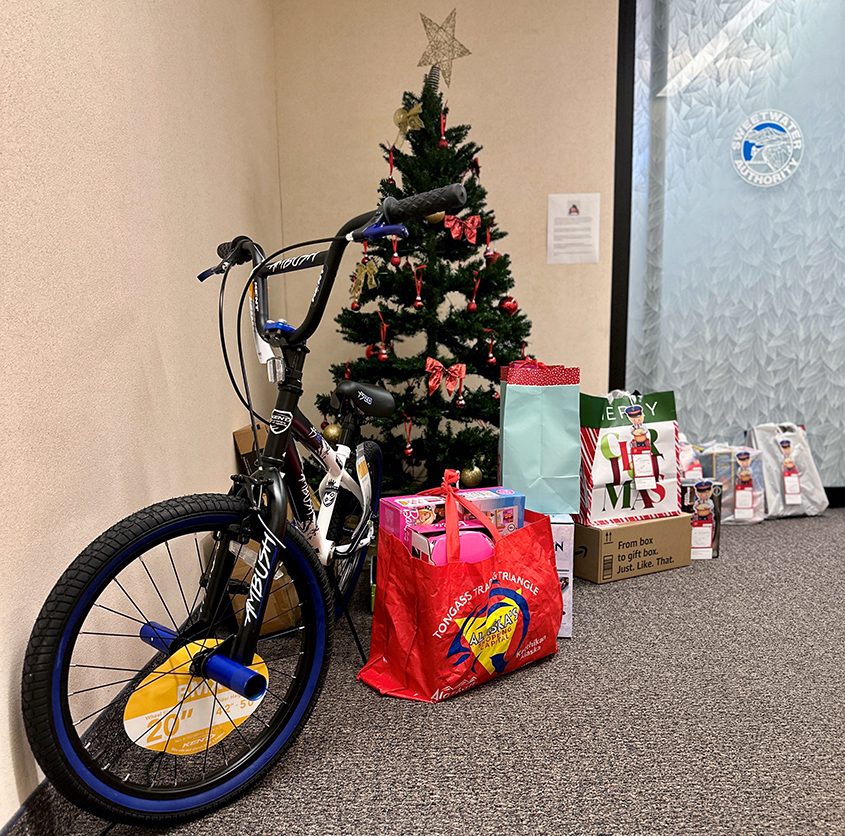 Sweetwater Authority employees support the Salvation Army's Angel Tree program every holiday season. Photo: Sweetwater Authority holiday giving