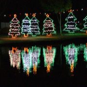 “Lights at the Lake” at the Santee Lakes Recreation Preserve features 100,000 lights and three dozen displays nightly through December 31. Photo: Santee Lakes Recreation Preserve holiday activities