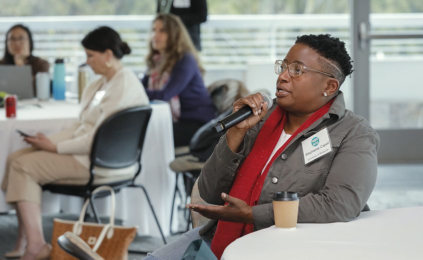 Attendees at the 2024 Women in Water Symposium on March 21, 2024 have an opportunity to speak with water and wastewater industry leaders. Photo: San Diego County Water Authority
