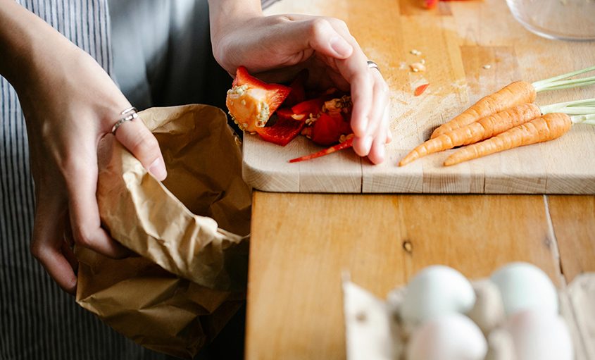 Adding common kitchen food waste to your vermicomposting system keeps it out of our landfills where it produces greenhouse gases. Photo: Sarah Chai/Pexels