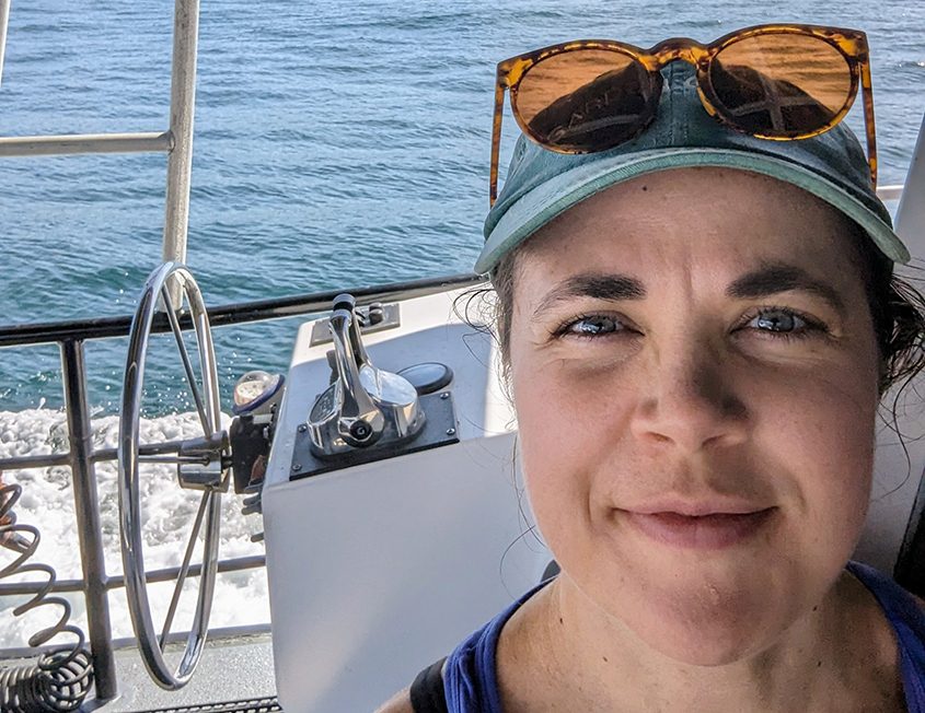 Zoë Scott, marine biologist in the Ocean Monitoring Program at the City of San Diego, said people often imagine her job might be confined to a testing lab. Photo: Zoe Scott speakers list