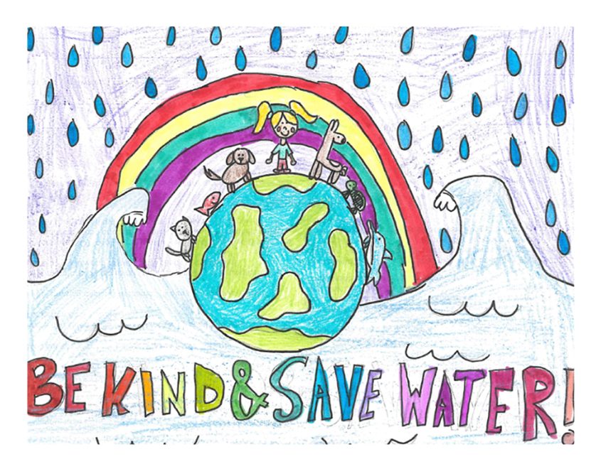 Poster contest winning artwork created by Clara Brigden from Olivenhain Pioneer Elementary School. Photo: Olivenhain Municipal Water District