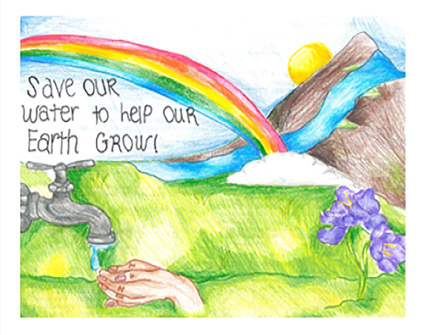 Poster contest winning artwork created by Aria Drelich from Stone Ranch Elementary School. Photo: Olivenhain Municipal Water District