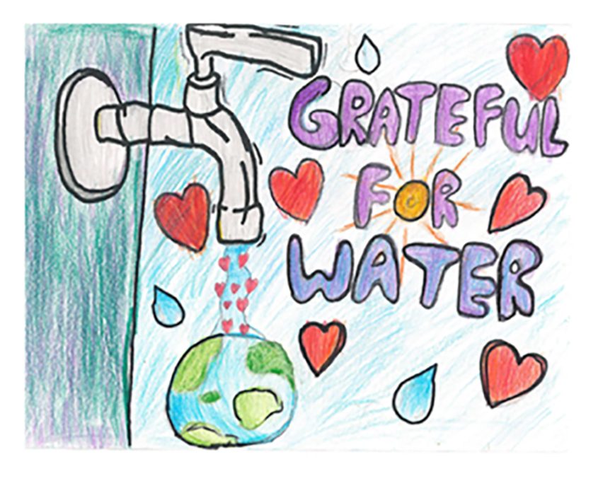 Poster contest winning artwork created by Maia McAllum from La Costa Heights Elementary School. Photo: Olivenhain Municipal Water District