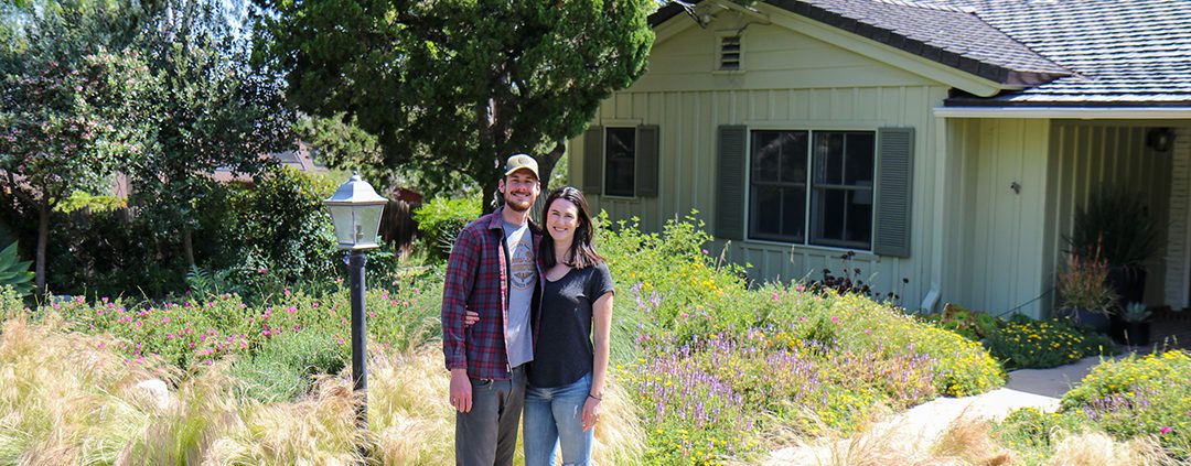 Catherine and Bryan Binotti replaced the outdated and drab landscape of their charming and recently-historically-designated 1950 house in the Brier Patch neighborhood of La Mesa. Photo: Helix Water District landscape contest