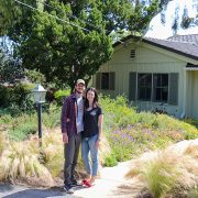 Catherine and Bryan Binotti replaced the outdated and drab landscape of their charming and recently-historically-designated 1950 house in the Brier Patch neighborhood of La Mesa. Photo: Helix Water District landscape contest