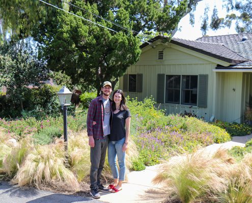 Catherine and Bryan Binotti replaced the outdated and drab landscape of their charming and recently-historically-designated 1950 house in the Brier Patch neighborhood of La Mesa. Photo: Helix Water District landscape contest