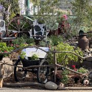 The Bonita Organic Garden Club received multiple awards for its 'Singing Cowgirls' garden, which features a beautifully rustic sustainable garden. Photo: San Diego County Water Authority Landscape Exhibits