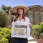 Chula Vista resident Shannon Nembach’s commitment to outdoor water use efficiency without sacrificing a beautiful lush landscape is the 2024 Otay Water District Landscape Makeover winner. Photo: Otay Water District landscape design