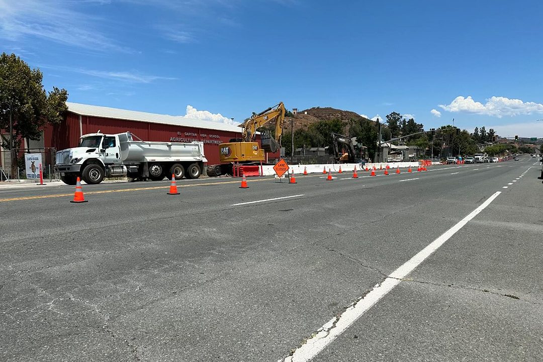 Drivers should plan additional traveling time on Mapleview and Ashwood Streets. Work will continue in this area over the next few weeks. Photo: East County AWP East County Advanced Water