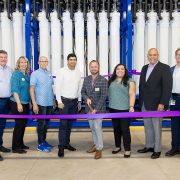 (L to R) Escondido City Manager Sean McGlynn; Escondido Director of Utilities Angela Morrow PE; Escondido City Councilmember Michael Morasco; Deputy Mayor Christian Garcia; Escondido Mayor Dane White; Councilmember Consuelo Martinez; Councilmember Joe Garcia; Escondido Deputy City Manager Chris McKinney. Photo: City of Escondido water reuse