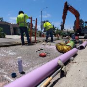 Olivenhain Municipal Water District is beginning construction on new recycled water pipelines in Encinitas. The expansion of OMWD’s recycled water distribution system will result in the savings of more than 12.5 million gallons of imported drinking water each year. Photo: Olivenhain Municipal Water District