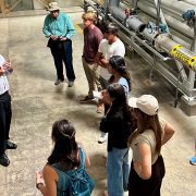 Sweetwater Authority hosted a group of students and faculty from Stanford University for a tour and discussion of issues related to climate change and water in California. Photo: Sweetwater Authority