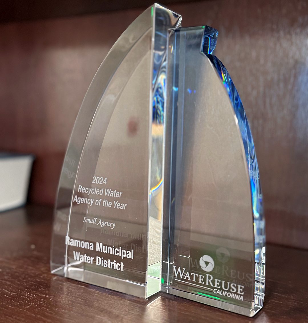 The award honors Ramona Municipal Water District’s partnership with its neighbor, the Barona Band of Mission Indians. Photo: Ramona Municipal Water District