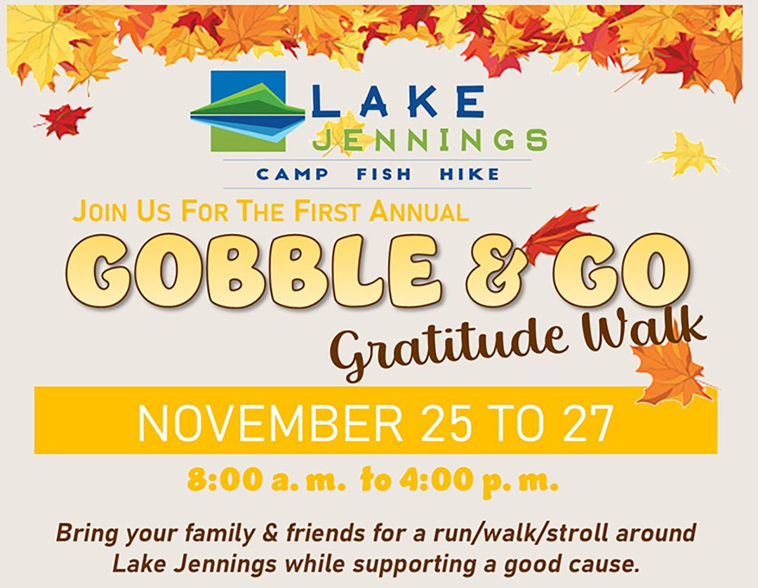 Lake Jennings hosts a holiday "Gratitude Walk" to benefit the San Diego Food Bank. holiday activities