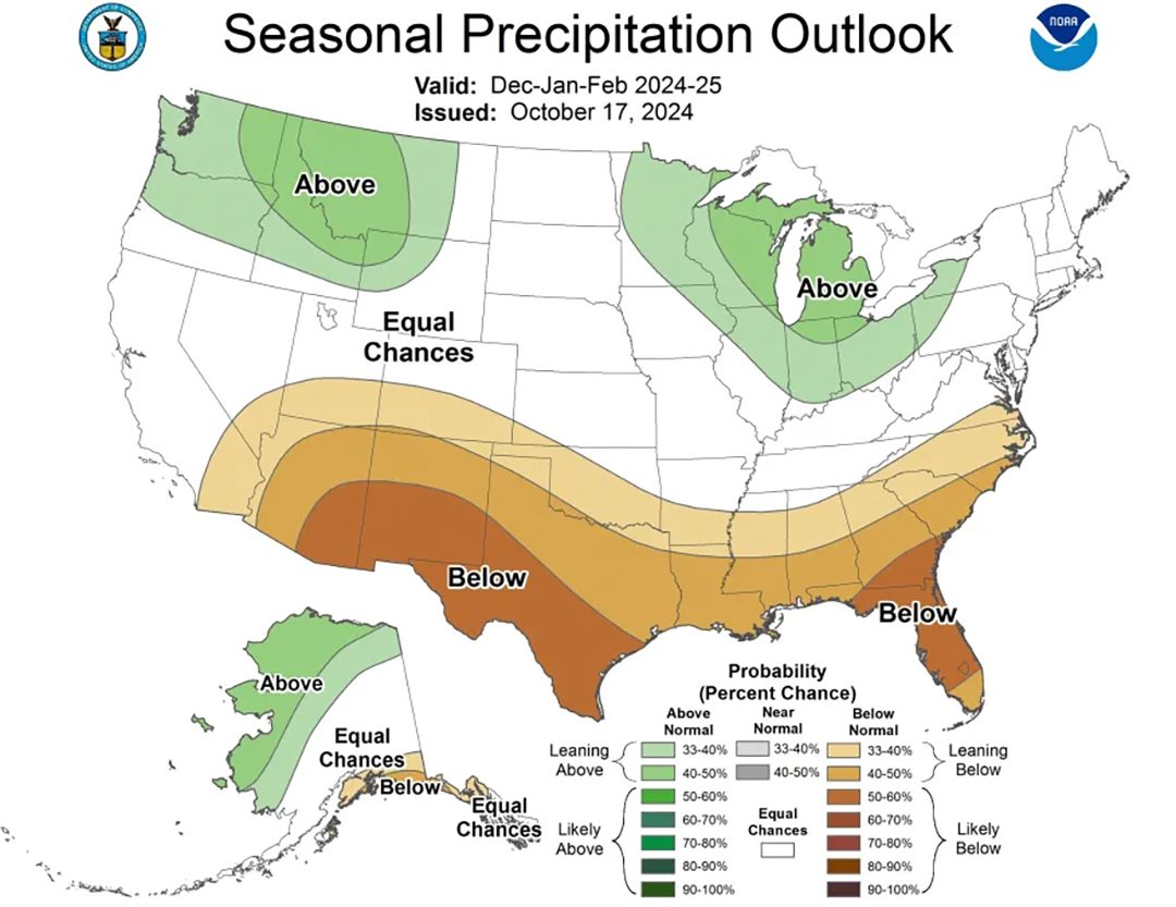 The National Weather Service predicts drier than average conditions. Photo: National Weather Service