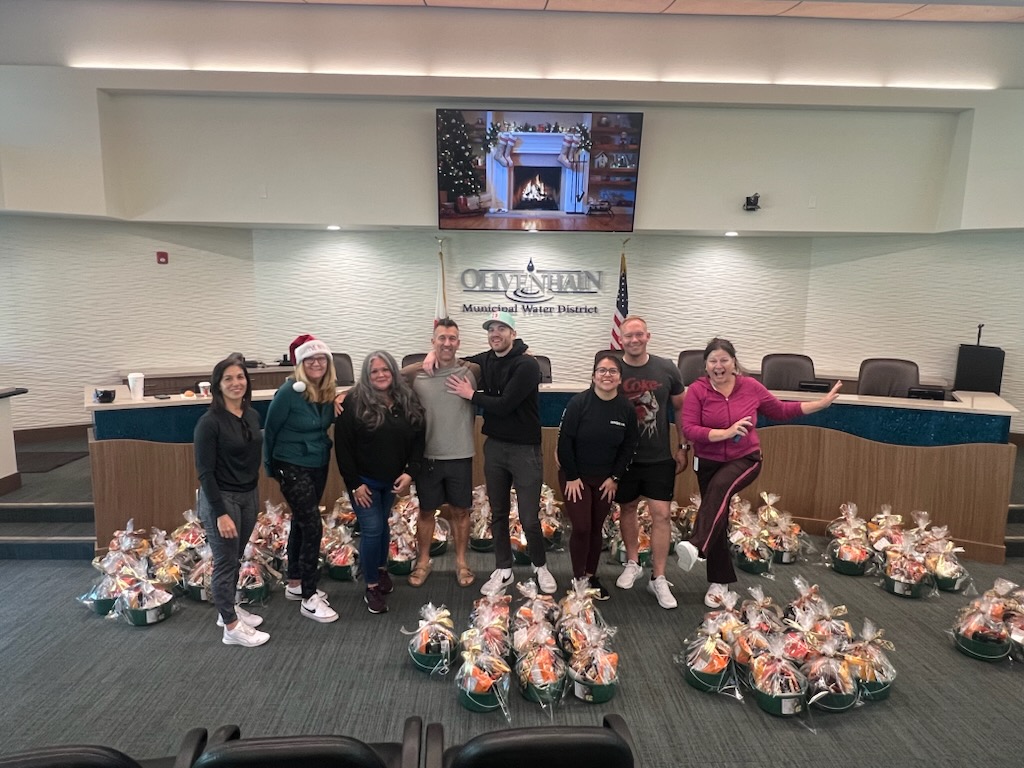 Olivenhain employees participate in a long tradition of support for Water For People. Photo: Olivenhain MWD holiday giving