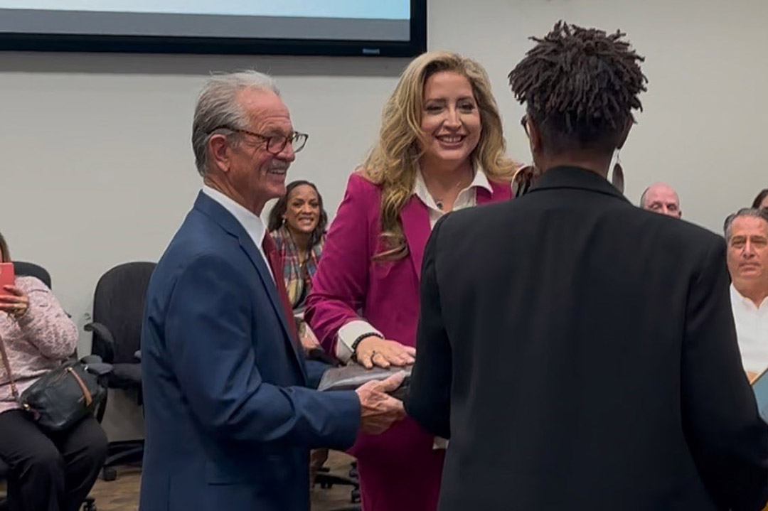 Defina Gonzalez is sworn in to the Otay Water District Board of Directors. Photo: Otay Water District