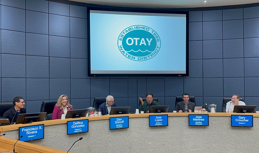 Defina Gonzalez participates in her first Otay Water District board meeting. Photo: Otay Water District