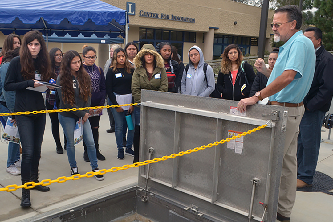 Prospective students tour the Cuyamaca College Water and Wastewater Technology lab facilities during a recent open house. Photo: San Diego County Water Authority