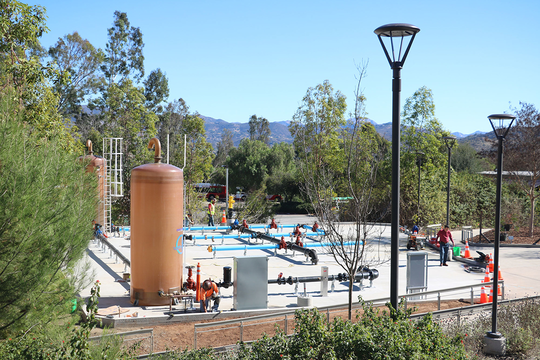 Cuyamaca College’s innovative Field Operations Skills Yard is newly updated to provide students with practical challenges they will face working with water and wastewater industry facilities. Photo: Cuyamaca College Open House