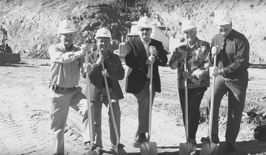 (L to R) Darrell Genty, Trish Hannon, Paul Davy, Betty Ferguson, and Tim Shell at the Twin Oaks Pump Station opening. Photo: Vallecitos Water District