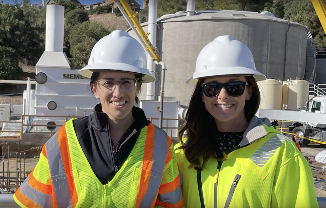 Marissa Padilla, Capital Facilities Engineer and Alison Fisher, Capital Facilities Assistant Engineer personify the growing number of women in the water and wastewater industry. Photo: Vallecitos Water District historic insights