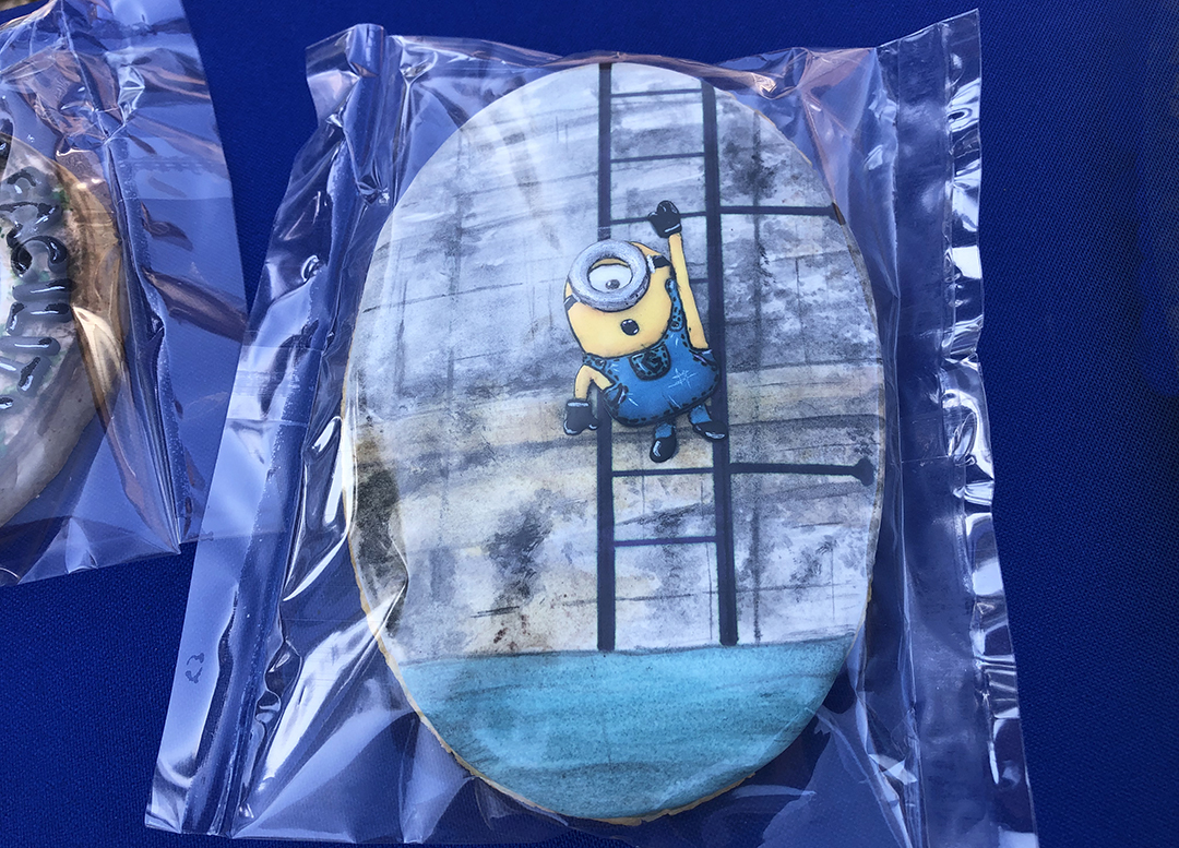 Ed Pedrazzi was known for sending Minion memes with his emails to lighten the work day. Minion-themed cookies at the naming event commemorated Ed's unique leadership style. Photo: Vallecitos Water District
