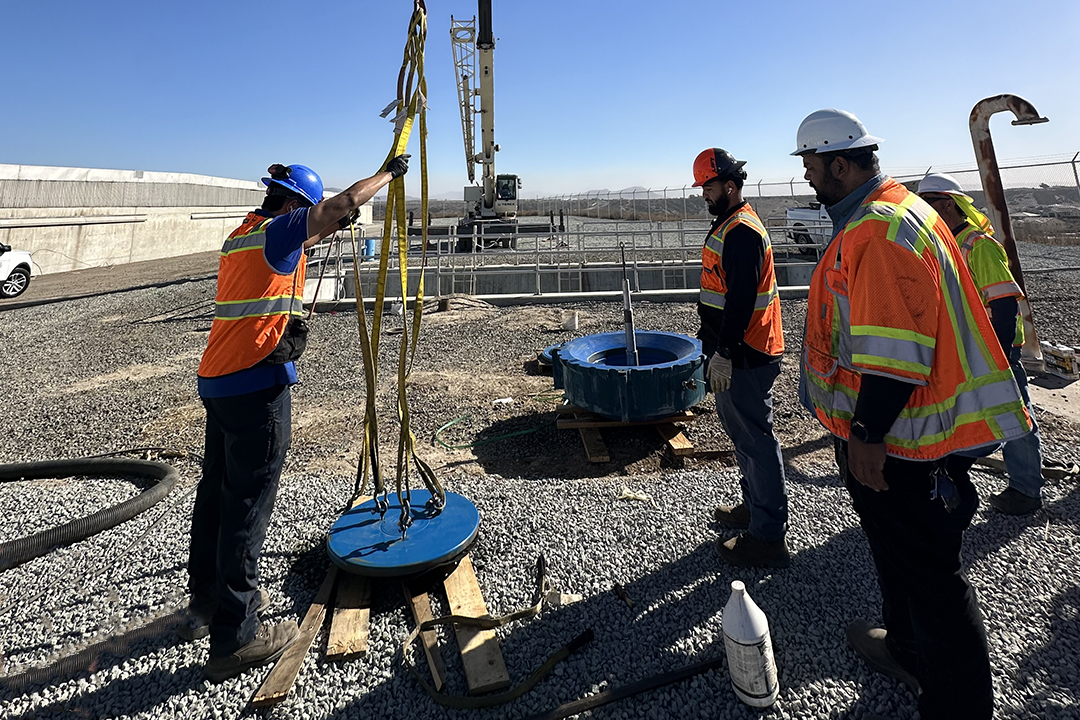 City water pump station crews overhauled two critical valves that support water supply storage in the South Bay. Photo: City of San Diego