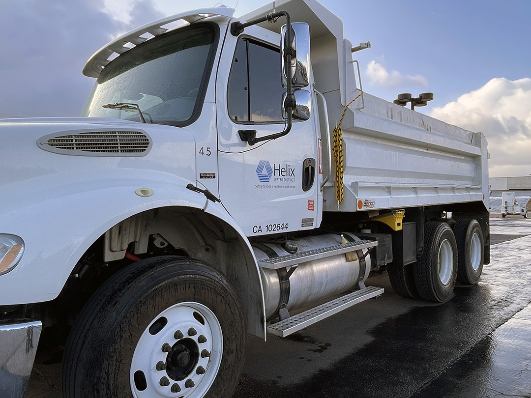The district’s fleet of vehicles is used by employees responsible for maintaining 742 miles of pipeline, valves, hydrants, and meters. Photo: Helix Water District Zero-emission