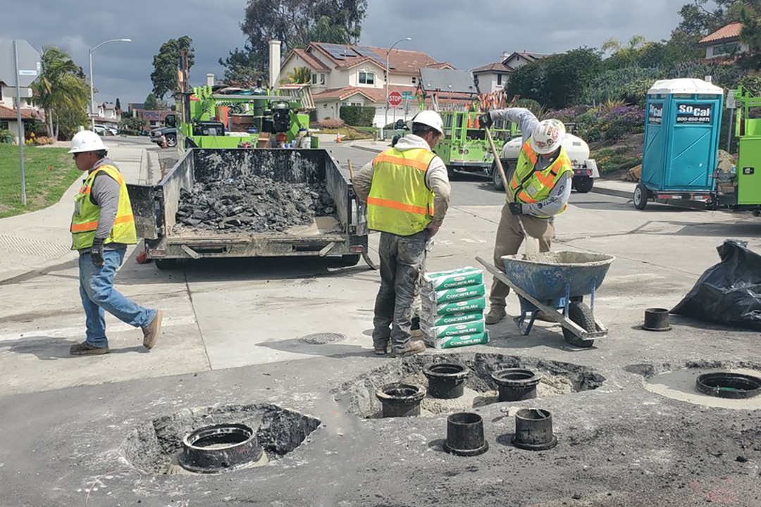 Construction is nearly complete at three sites in the cities of Encinitas and Carlsbad to install 5,600 feet of new recycled water pipelines. Photo: Olivenhain Municipal Water District 4S Ranch Water Reclamation Facility
