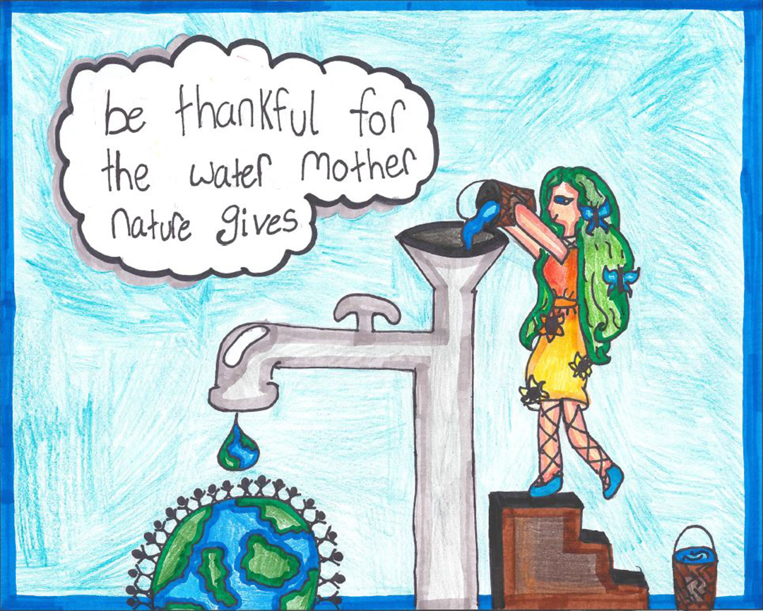 Second place went to the poster entry by Brylee Burton-Arner from Lake Elementary School. Photo: Vista Irrigation District awards