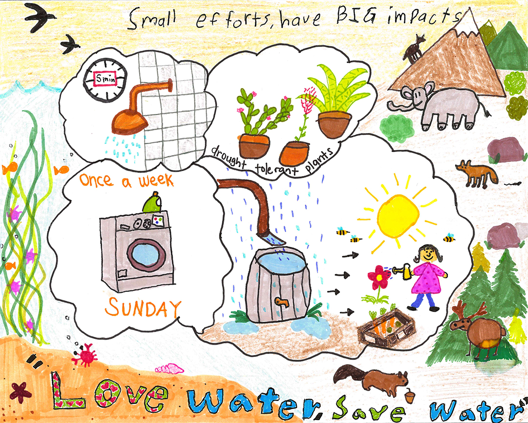 Milan Galiano from Heritage Elementary School is this year's first place winner in the 2025 City of Escondido Student Poster Contest. Photo: City of Escondido 2025 student